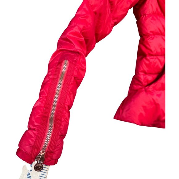 Lululemon Red Puffer Coat Jacket Women's Sz 4 Lightweight Nylon Insulated Zip-Up - Picture 11 of 12